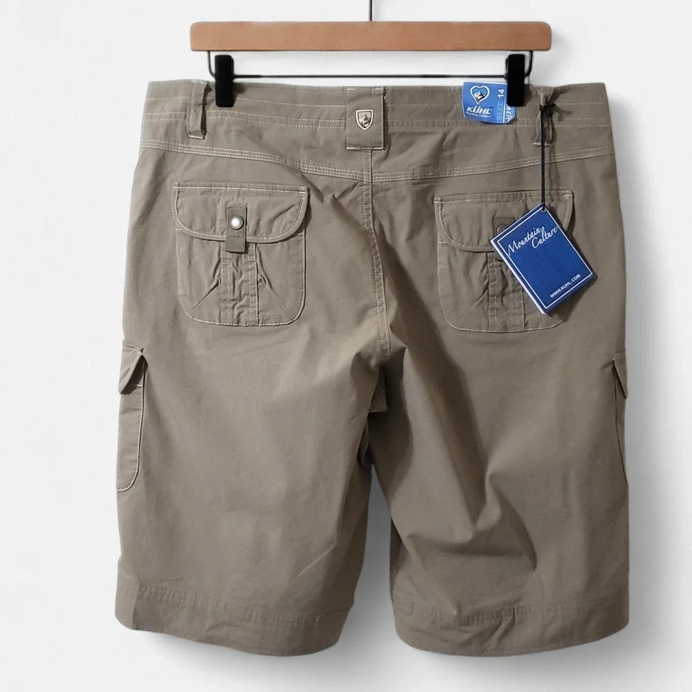 NWT Kuhl Anika Short 11" Tufflex Kuhlcurve Cargo Hiking Shorts Brown Womens 14 - Picture 4 of 12